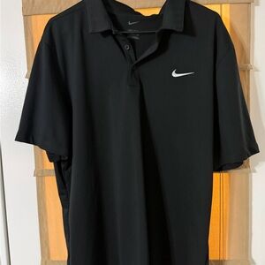 Nike Black Polo with White Swoosh